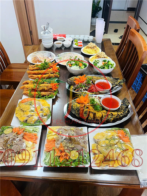 Ảnh đặt cỗ ở chung cư an bình homeland