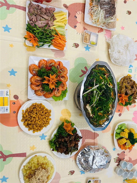 Ảnh đặt cỗ ở chung cư hattoco hà đông
